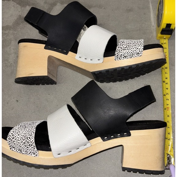 TOMS Leopard Phoebe Clogs 3 Strap Sandal SZ 9/EU40 Boho Preppy Comfort Casual - Picture 5 of 11